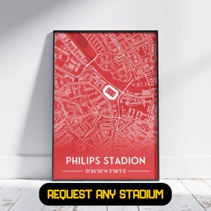 PSV-stadioncadeau - voetbalpostercadeau, cadeau voor hem/haar, PSV-cadeau