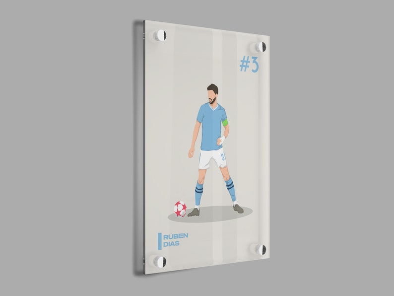 Rúben Dias Man City Football Poster Gift, Gift For Him/Her, Man City Gift image 4