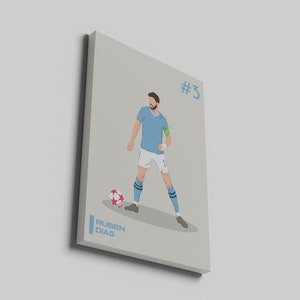 Rúben Dias Man City Football Poster Gift, Gift For Him/Her, Man City Gift image 3