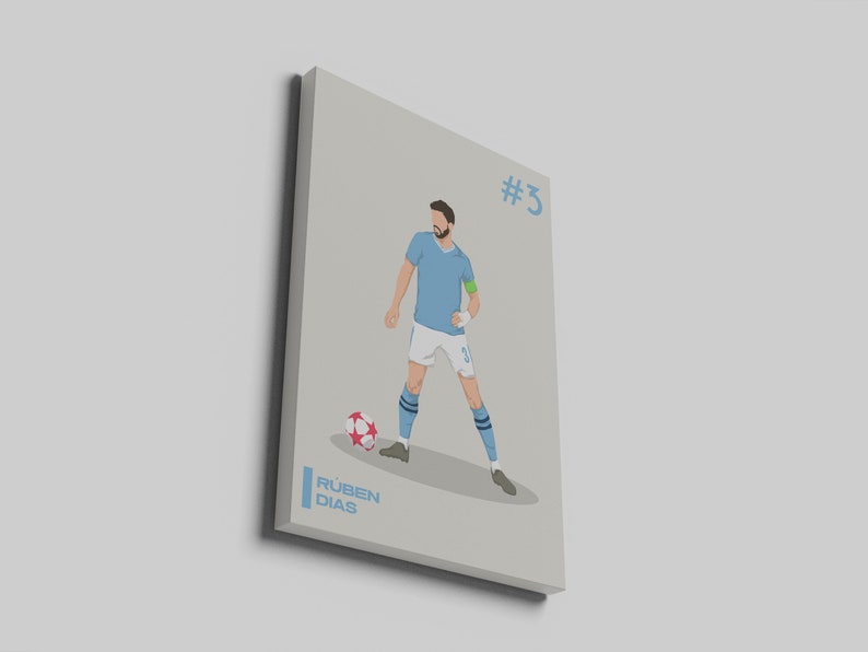 Rúben Dias Man City Football Poster Gift, Gift For Him/Her, Man City Gift image 3