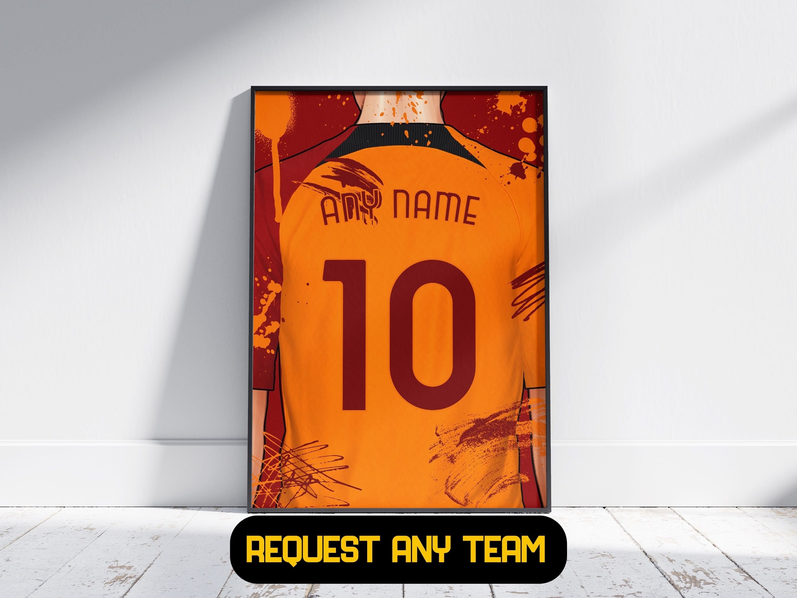 Galatasaray Shirt personalisiert Fußball Poster Geschenk, Geschenk für ihn  / sie, Galatasaray Geschenk - .de