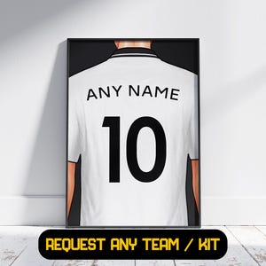 Presente Fulham personalizado - Impressão de pôster de futebol, presente para ele, presente para pai, presente para filho, presente Fulham presente