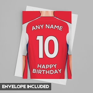 Cartão de aniversário do Arsenal | Cartão de aniversário personalizado do Arsenal | Dia dos pais, Dia das mães | Ideias de aniversário para fãs de futebol 2024