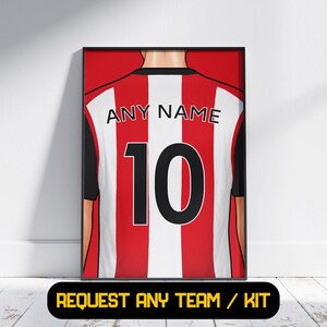 Brentford Geschenk Personalisiert - Football Poster Druck, Geschenk für Ihn, Geschenk für Papa, Geschenk für Sohn, Brentford Geschenk