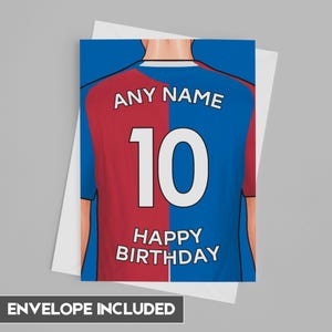 Tarjeta de cumpleaños de Crystal Palace / Tarjeta de cumpleaños personalizada de Crystal Palace / Día del padre, Día de la madre / Ideas de cumpleaños para fanáticos del fútbol 2024