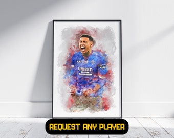 James Tavernier Rangers - Football Poster Gift, Gift For Him/Her, Rangers Gift