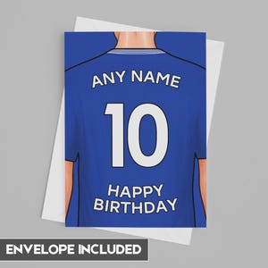 Everton Geburtstagskarte | Everton personalisierte Geburtstagskarte | Vatertag, Muttertag | Fußball Fan Geburtstag Ideen 2024