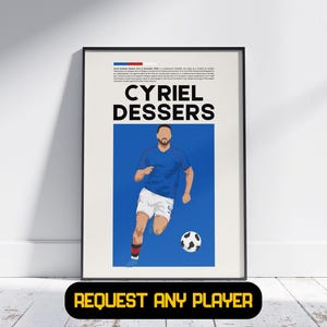 Cyriel Dessers Rangers - Fußball Poster Geschenk, Geschenk für Sie, Ihn, Rangers Geschenk