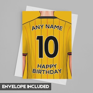 carte d'anniversaire de Watford | d'anniversaire personnalisée Watford | Fête des pères, fête des mères | Idées d'anniversaire pour les fans de football 2024