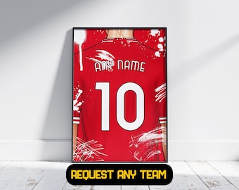 Benfica Gift Personalised - Football Poster Print, Gift For Him, Gift For Dad, Gift For Son, Benfica Gift Present