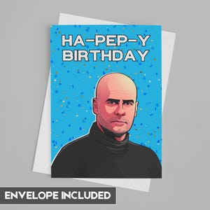 Carte d'anniversaire de Man City | d'anniversaire personnalisée Man City | Fête des pères, fête des mères | Idées d'anniversaire pour les fans de football 2024