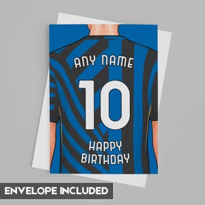 Cartão de aniversário Inter | Cartão de aniversário personalizado Inter | Dia dos pais, Dia das mães | Ideias de aniversário para fãs de futebol 2024