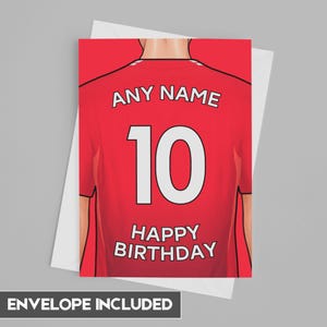 Carte d'anniversaire de Manchester United | d'anniversaire personnalisée Man Utd | Fête des pères, fête des mères | Idées d'anniversaire pour les fans de football 2024