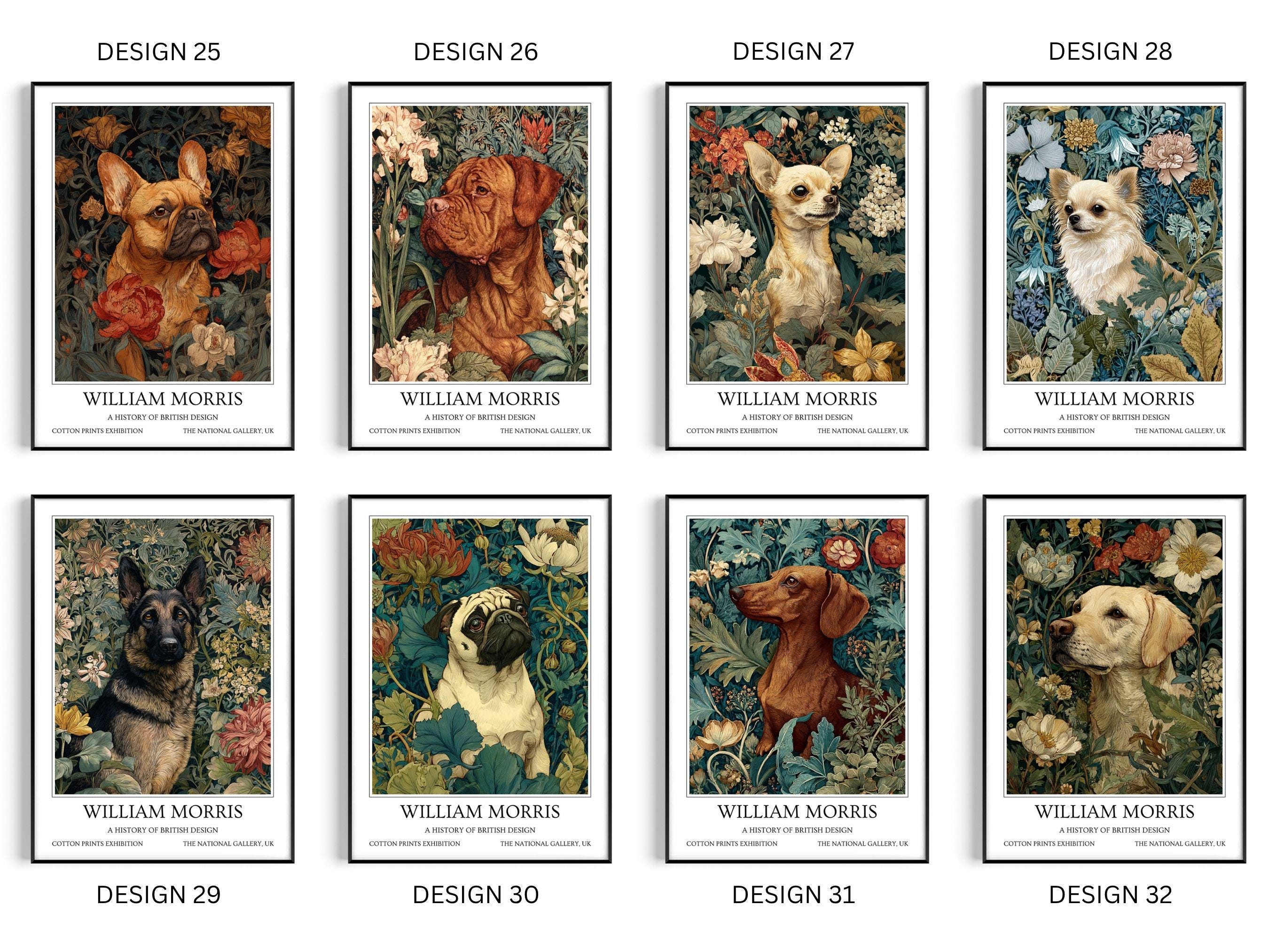 William Morris Wall Art Bundle: Vintage Poster, Floral Art Print - Etsy