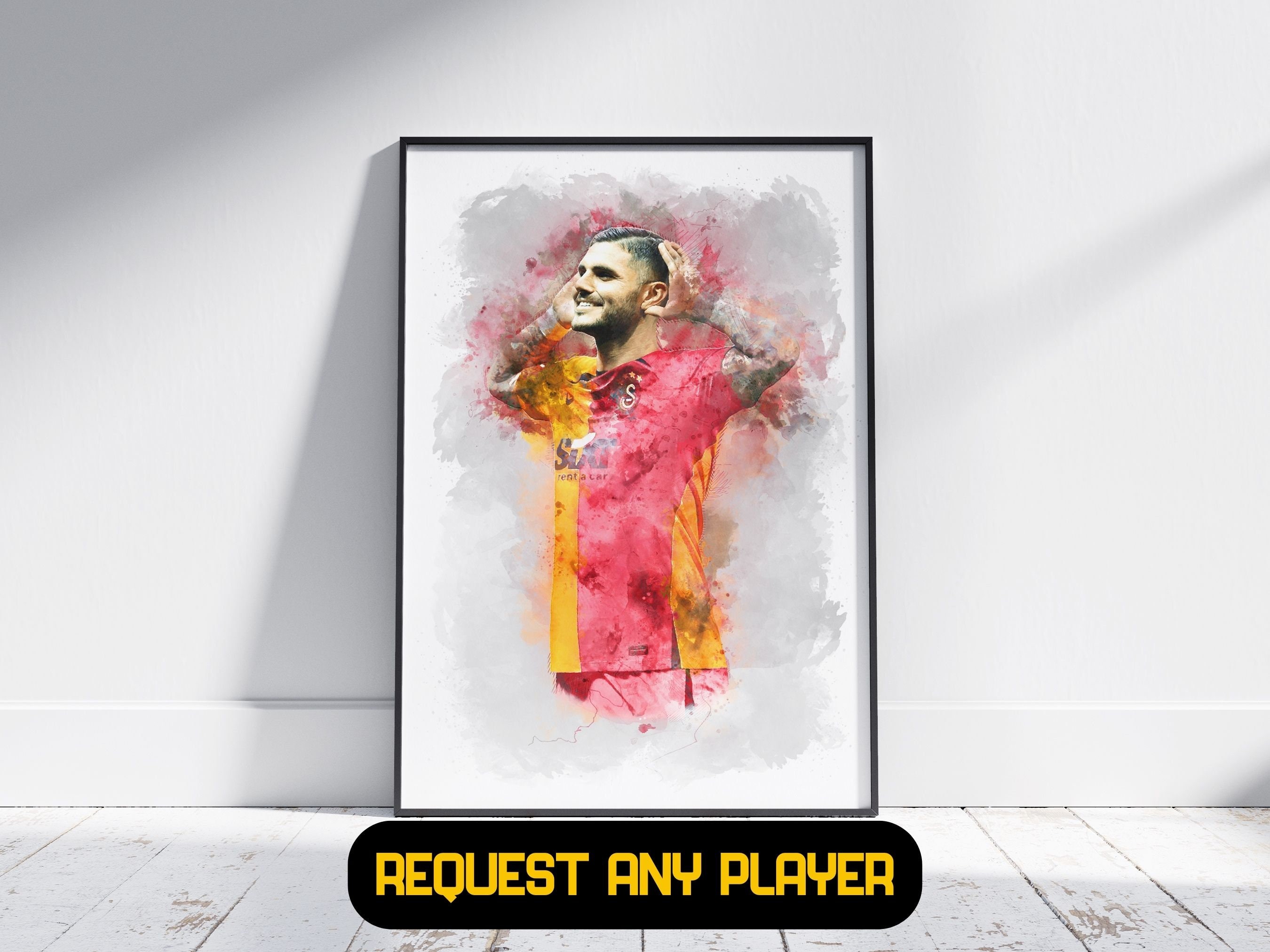 Personalisiert Galatasaray Shirt Poster Geschenk Artwork Individuell  Fußball Für Ihn Für Freund Für Fussballfan - .de