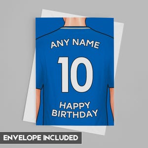 Leicester Geburtstagskarte | Leicester Geburtstagskarte | Vatertag, Muttertag | Fußball Fan Geburtstag Ideen 2024