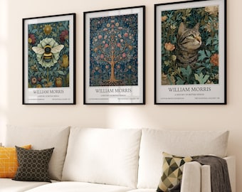William Morris Wall Art Bundle: Vintage Poster, Floral Art Print