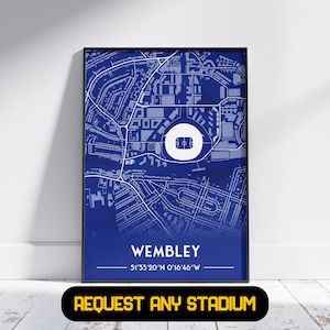 Cadeau pour stade d'Angleterre - Cadeau poster de football, Cadeau pour lui/elle, Cadeau pour l'Angleterre