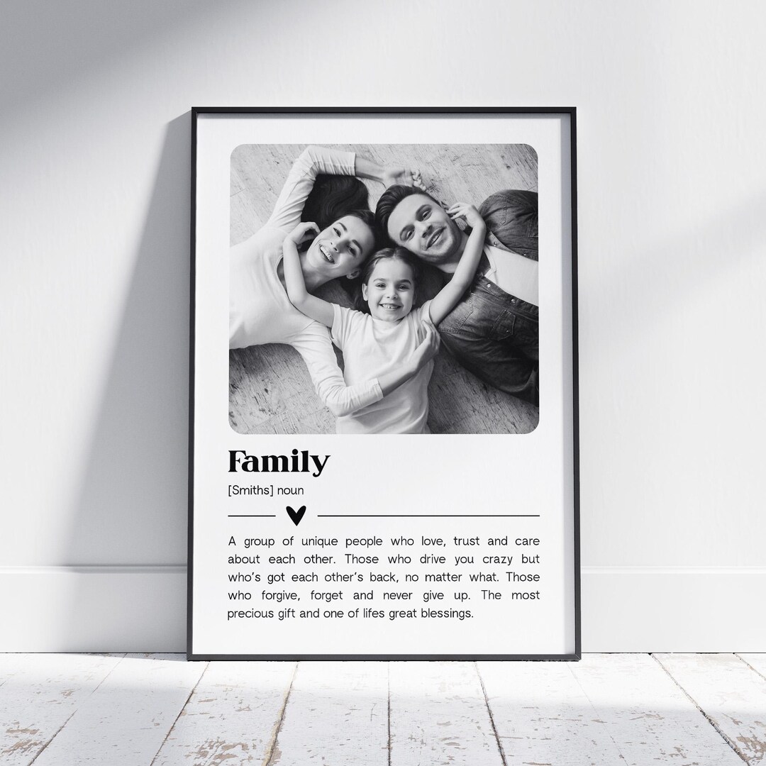 Personalized Family Definition Print: Custom Photo Wall Art - Etsy