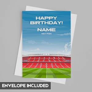 Man Utd-verjaardagskaart | Gepersonaliseerde verjaardagskaart Man Utd | Vaderdag, Moederdag | Verjaardagsideeën voor voetbalfans 2024