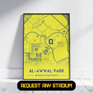 Al Nassr Stadium Gift - Football Poster Gift, Gift For Him/Her, Al Nassr Gift