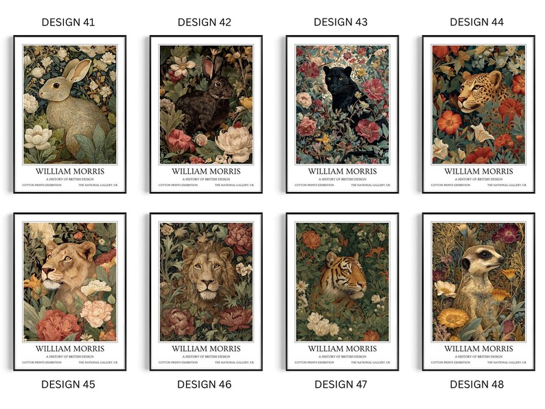 William Morris Wall Art Bundle: Vintage Poster, Floral Art Print - Etsy