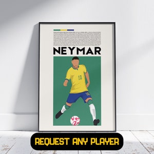 Neymar Brazil - Football Poster Gift, Gift For Him/Her, Brazil Gift