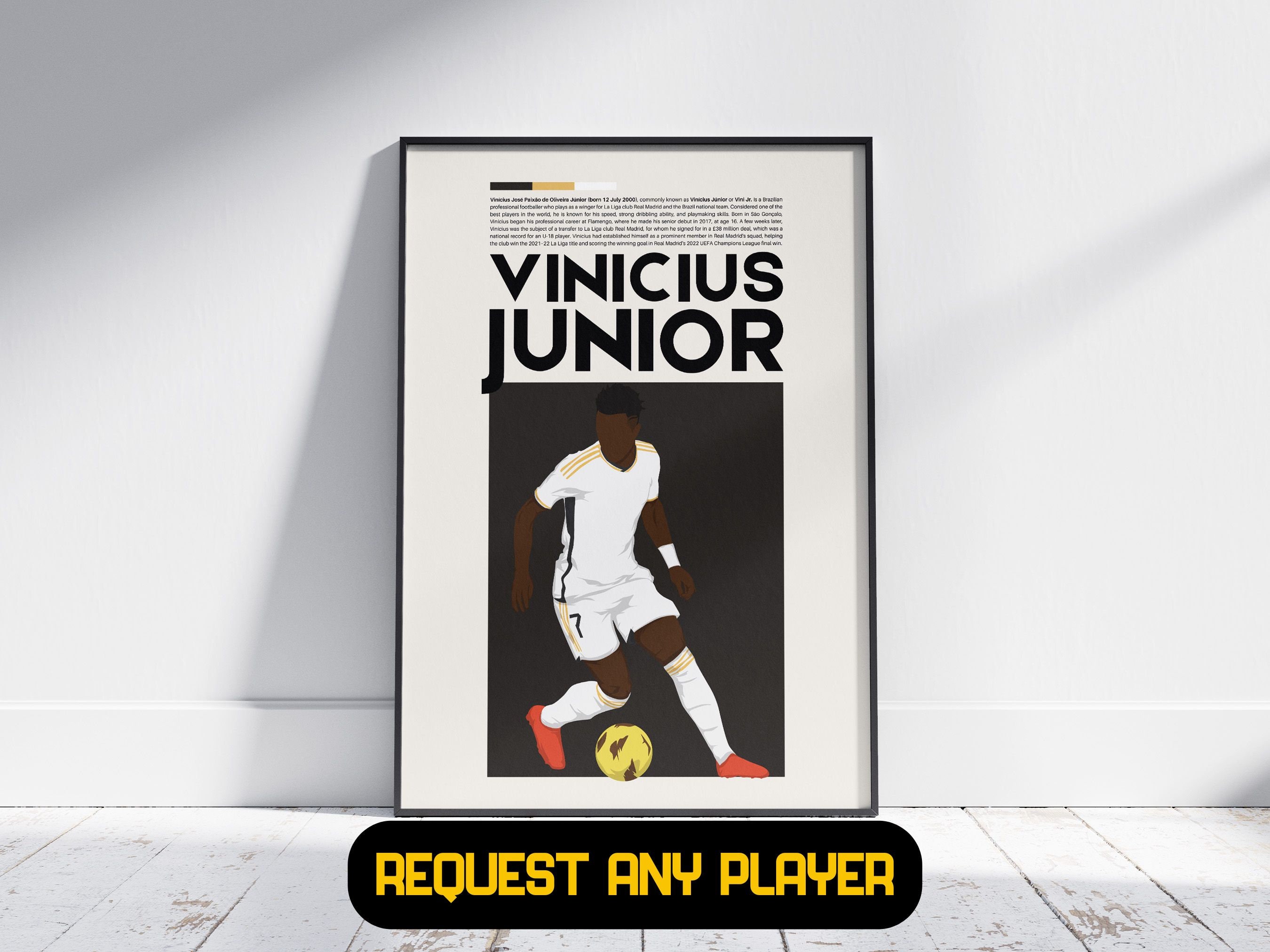 Vinicius Junior Real Madrid - Football Poster Gift, Gift For Him/Her, Real Madrid Gift