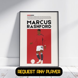 Marcus Rashford Man Utd - Football Poster Gift, Gift For Him/Her, Man Utd Gift