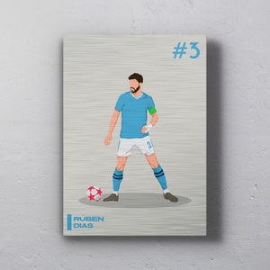 Rúben Dias Man City Football Poster Gift, Gift For Him/Her, Man City Gift image 5