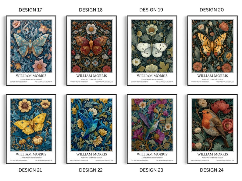 William Morris Wall Art Bundle: Vintage Poster, Floral Art Print - Etsy