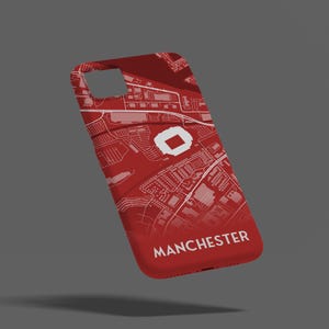 Stade de Man Utd - Coque de téléphone, iPhone, Samsung, Google Pixel, cadeau pour lui, cadeau pour papa, cadeau pour fils, cadeau Man Utd, conception de carte