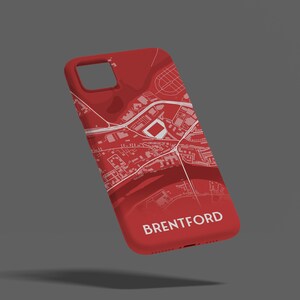 Brentford Stadium - Coque de portable, iPhone, Samsung, Google Pixel, cadeau pour lui, cadeau pour papa, cadeau pour fils, cadeau Brentford, conception de carte