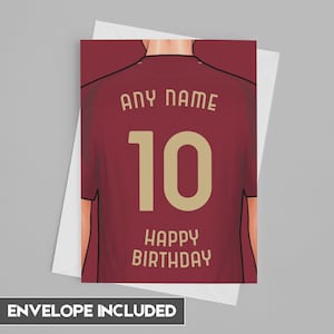 Roma Biglietto di compleanno / Roma Biglietto di compleanno personalizzato / Festa del papà, Festa della mamma / Idee di compleanno per tifosi di calcio 2024