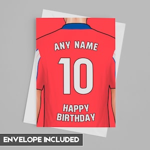 Cartão de aniversário do Atlético de Madrid | Cartão de aniversário personalizado do Atlético de Madrid | Dia dos Pais, Dia das Mães | Ideias de aniversário para fãs de futebol 2024