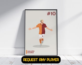 Mauro Icardi Galatasaray - Football Poster Gift, Gift For Him/Her, Galatasaray Gift