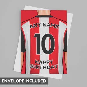 Tarjeta de cumpleaños de Brentford / Tarjeta de cumpleaños personalizada de Brentford / Día del padre, Día de la madre / Ideas de cumpleaños para fanáticos del fútbol 2024