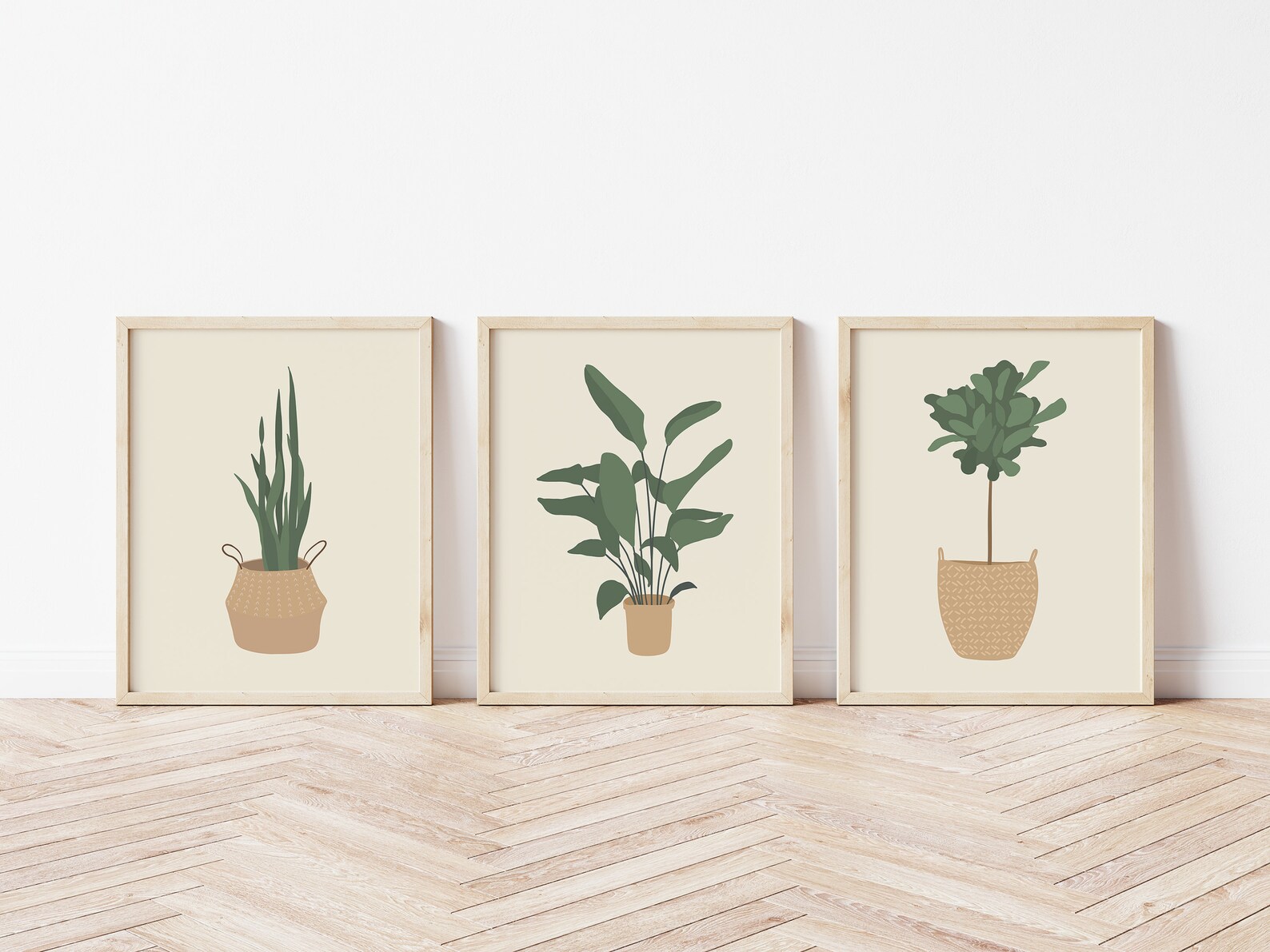 Set of 3 Tropical Plant Prints Wall Art Print Plant Print Etsy