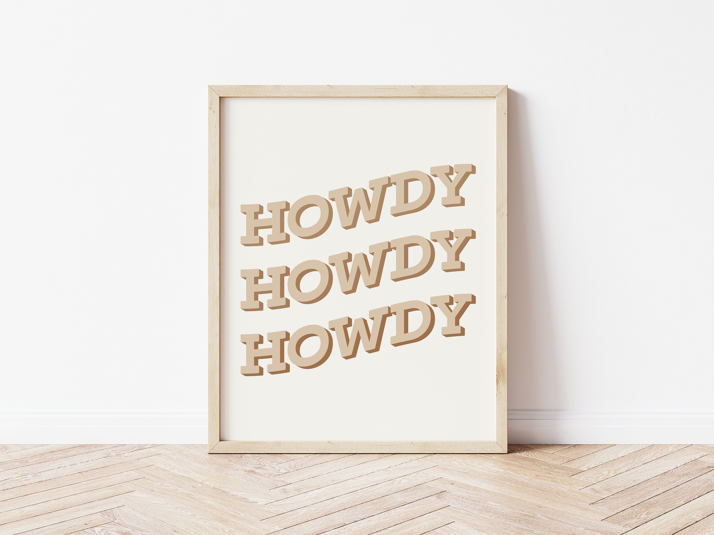 Howdy Quote Print Boho Cowboy Print Minimalist Western Etsy