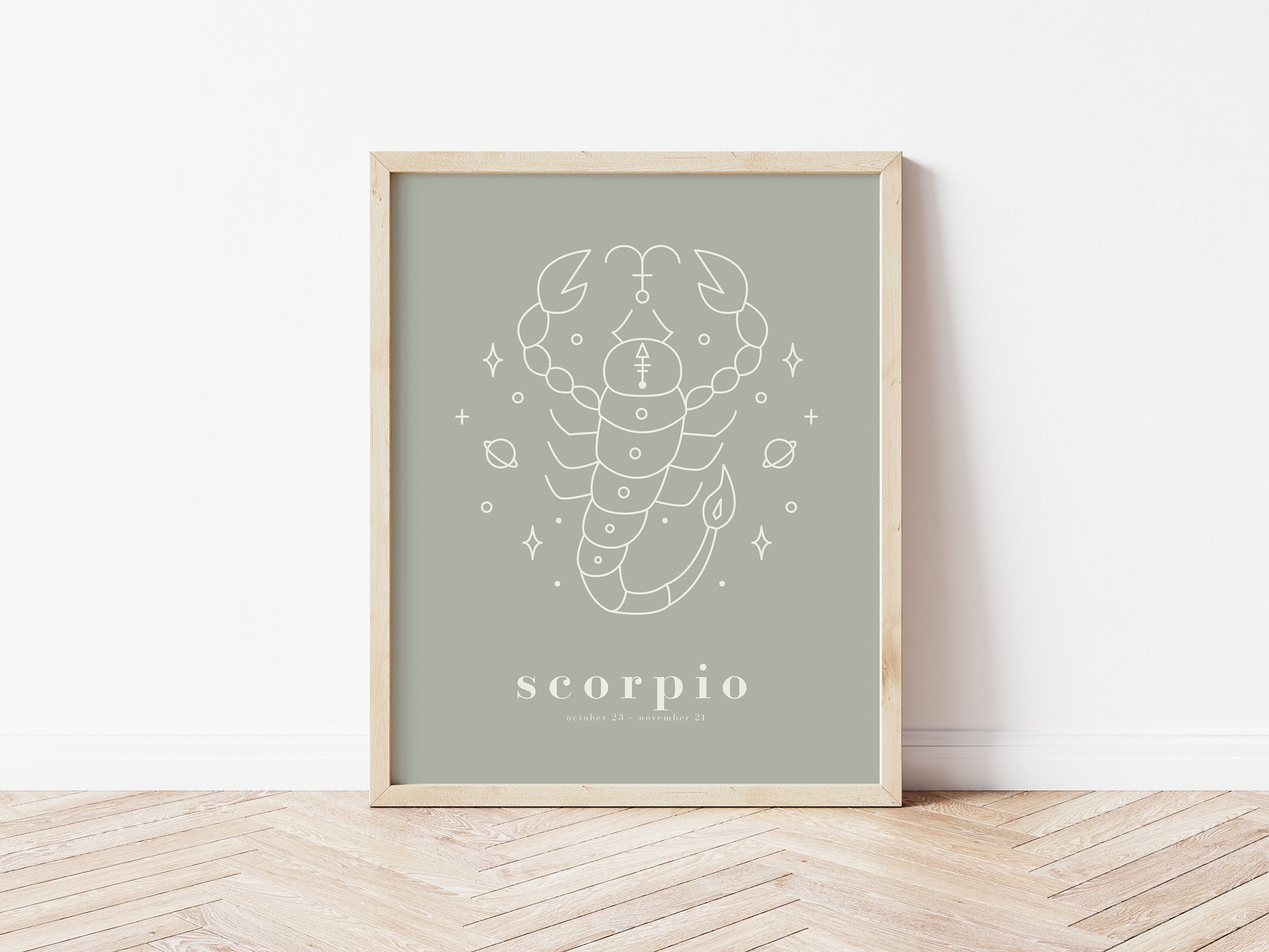 Scorpio Print 9 Color Options Astrology Print Typography | Etsy