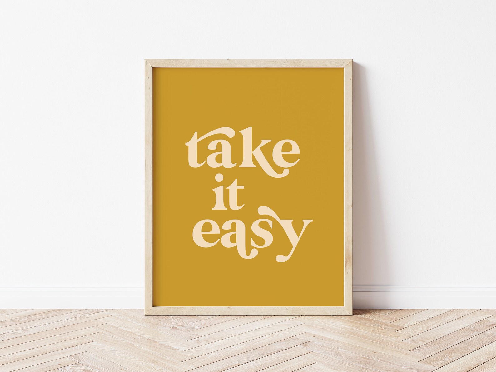 Take it Easy Print Wall Art Print Quote Print Typography Etsy