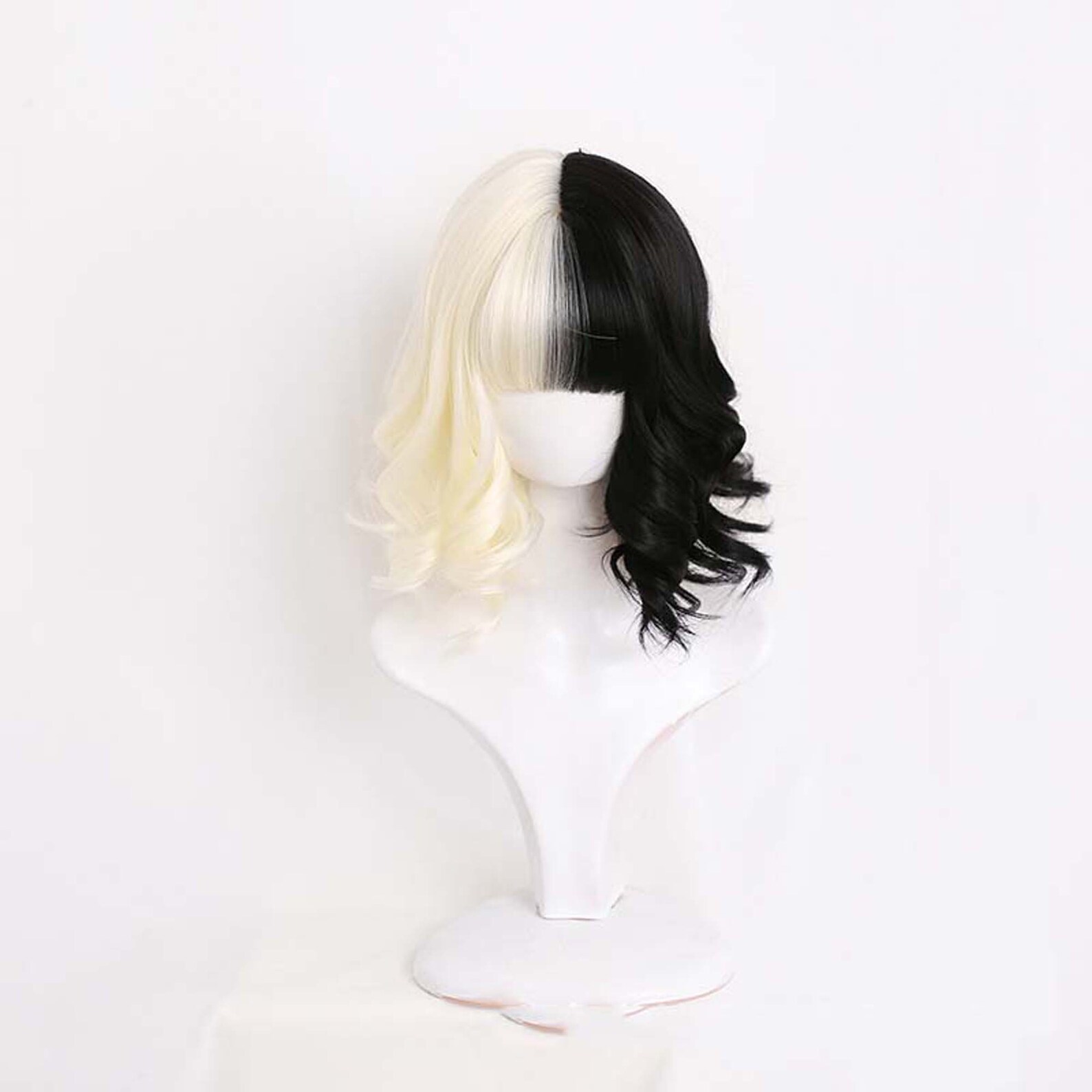 Black and White Wig Cosplay Wig Wig for Bangs Fashion Movie Etsy