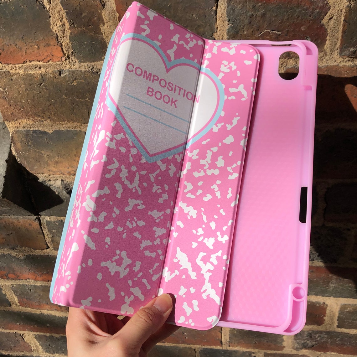 Composition Book Pastel Pink and Blue Ipad Case Notebook Cute Etsy