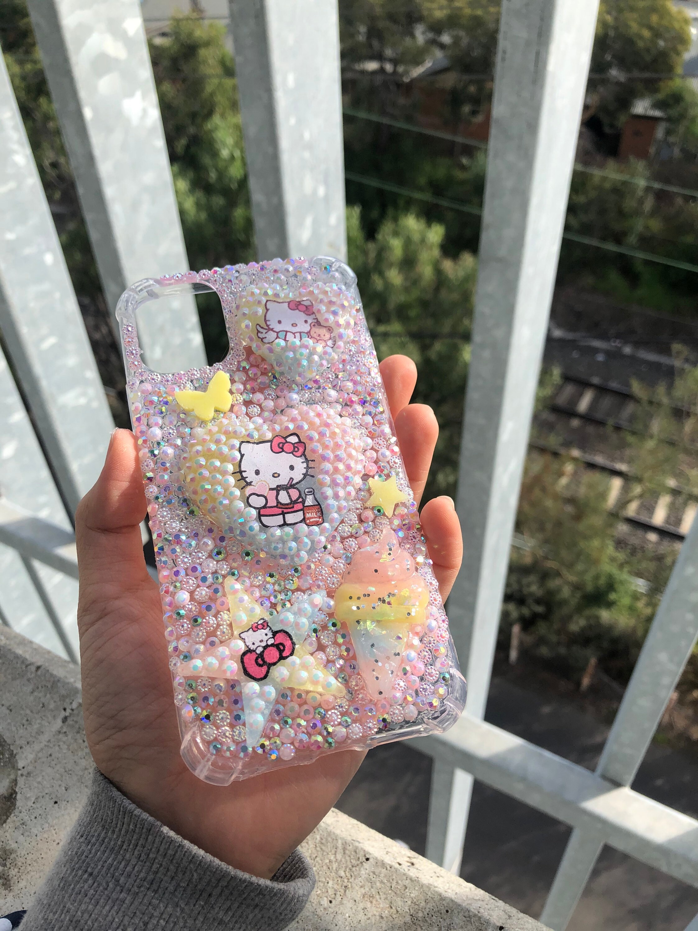 Decoden Rhinestone iPhone 11 hello kitty case Etsy