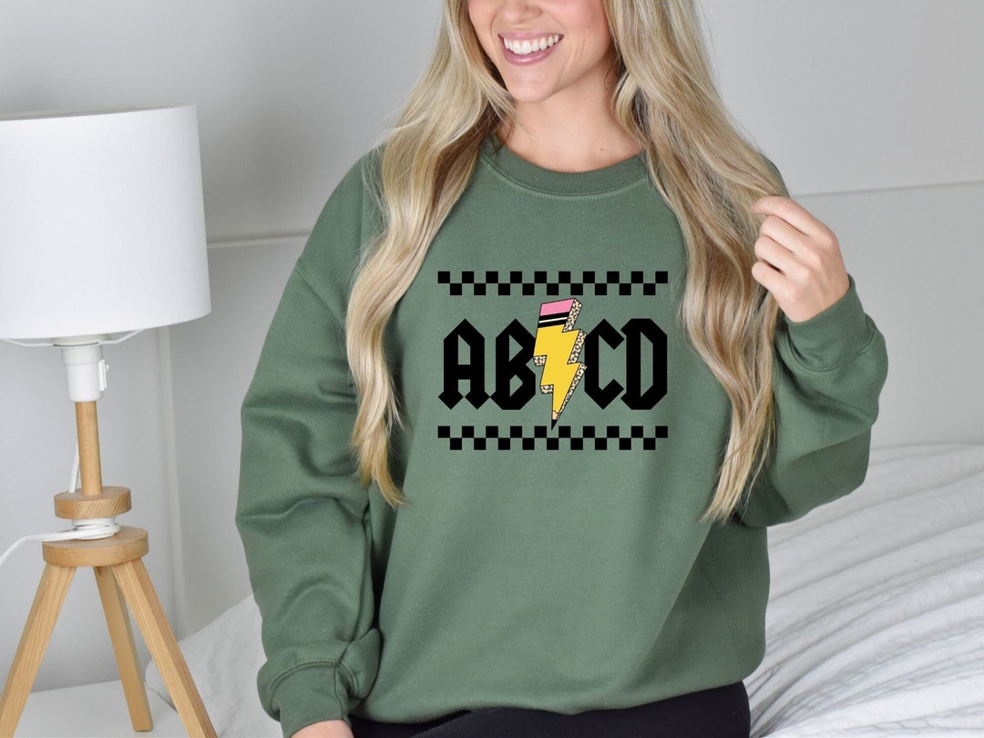 ABCD Teacher Sweatshirt, Cute Teacher Shirt, Kindergarten Teacher Shirt ...