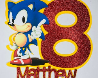 sonic the hedgehog cake topper