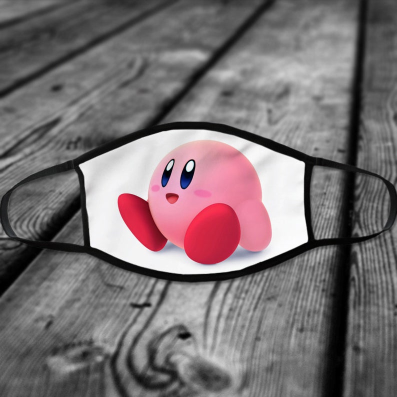 Kirby face mask. Kid's and adult's face mask Etsy