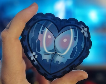 Halo Cortana New Blue Booty heart sticker