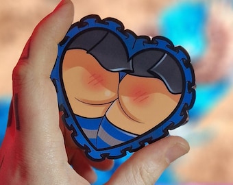 Raven witch Booty heart sticker