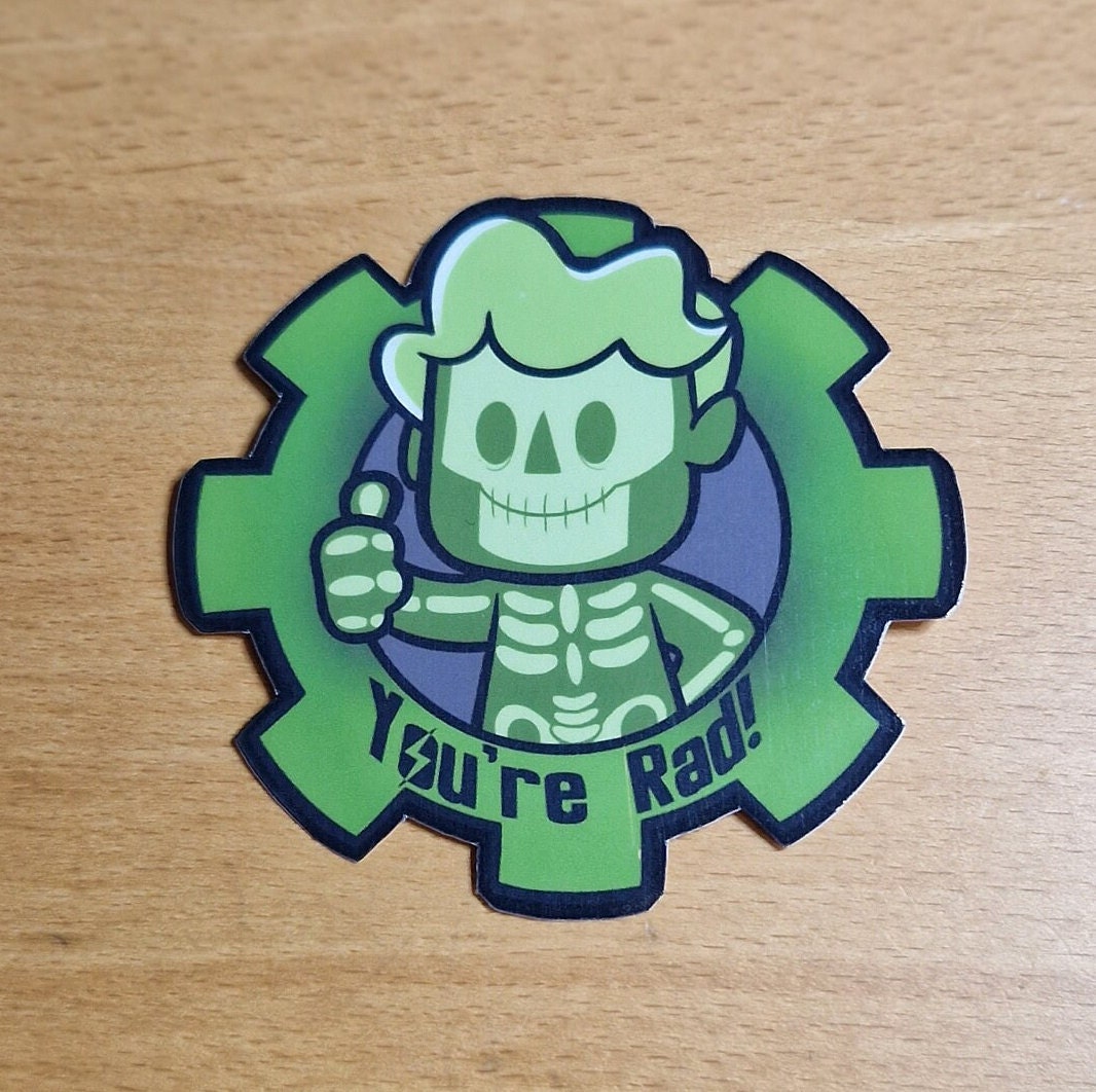 Irradiated Fallout You're Rad! Vault Boy Sticker - Etsy